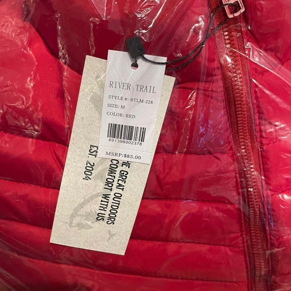 River Trail Women's Red Puffer Jacket - M, L or XL - NWT - Picture 4 of 4